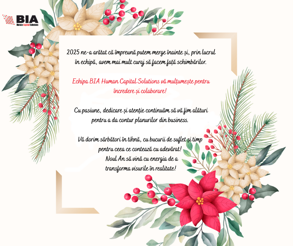 Felicitare sarbatori - BIA HCS
